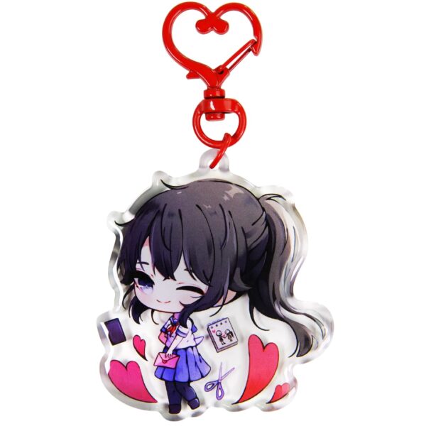 Yandere Chan Acrylic Figure keychain double sided ayano cute simulator 0-min