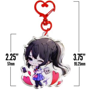 Yandere Chan Acrylic Figure keychain double sided ayano cute simulator 3-min
